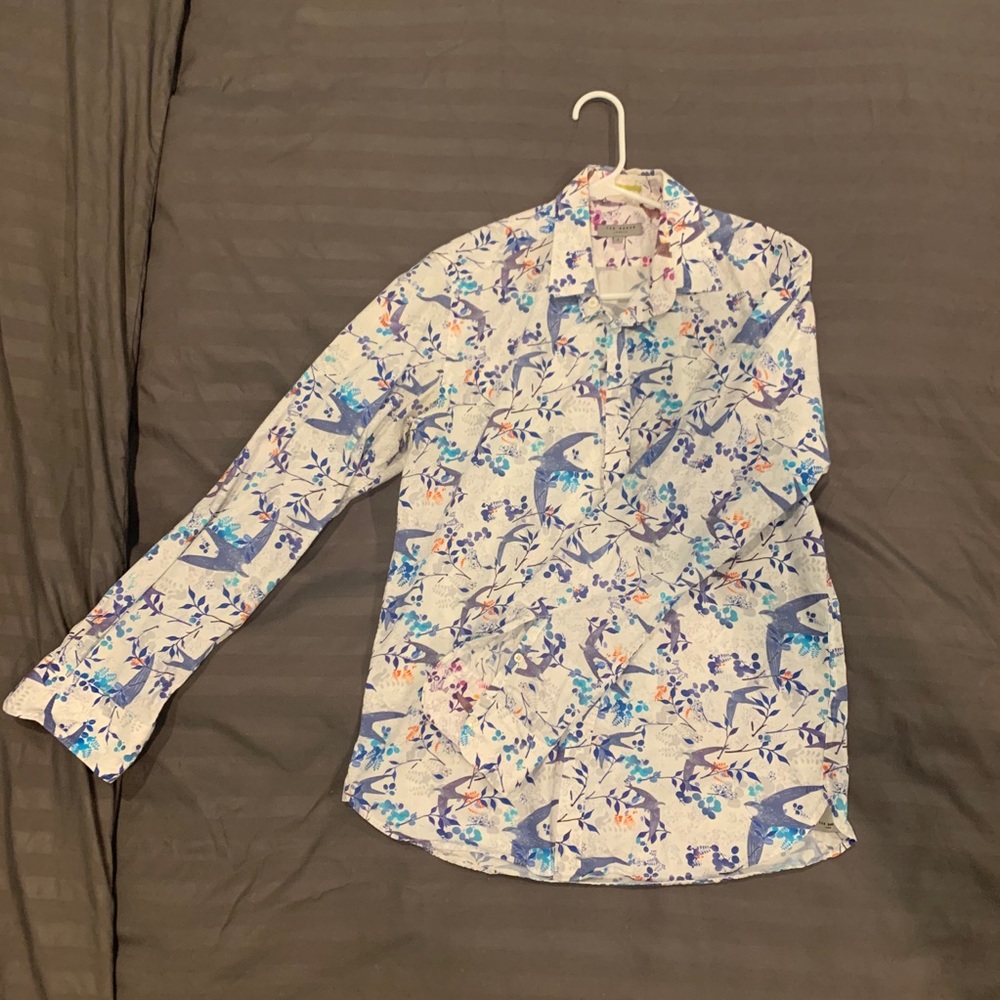 Ted Baker RARE Swallow print shirt. Size 3 /Medium